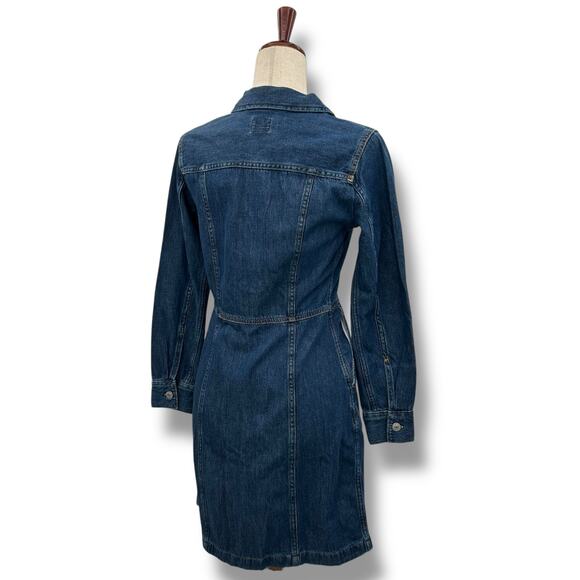 NEW Levi's Denim Dress Size XS Cotton Denim Button Front Collared Shirt Dress - Picture 6 of 11